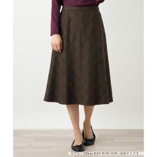 チェックフレアスカート【Leilian WHITE LABEL】