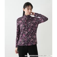 ペイズリー柄ハイネックカットソー【Leilian WHITE LABEL】