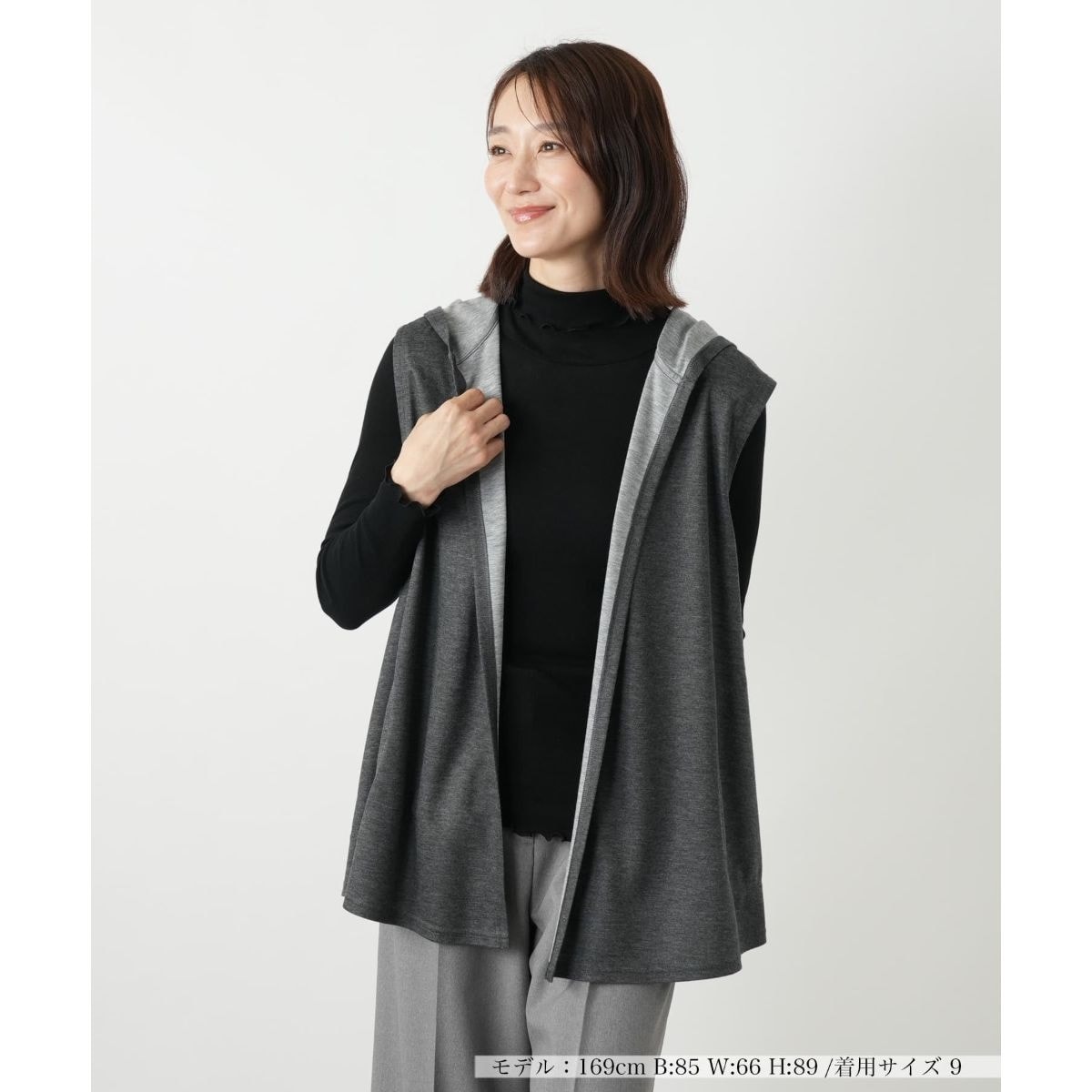 フーデッドベスト【Leilian WHITE LABEL】