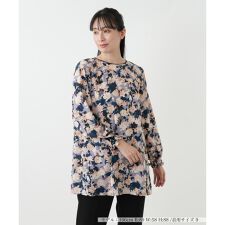花柄チュニックブラウス【Leilian WHITE LABEL】
