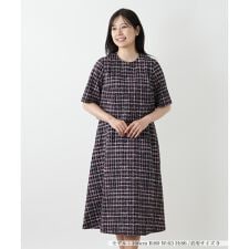 ツイード風フレアワンピース