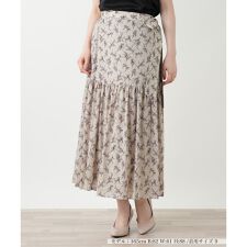 フラワー柄ロングスカート