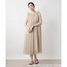 【店舗人気】チュールレースフレアワンピース