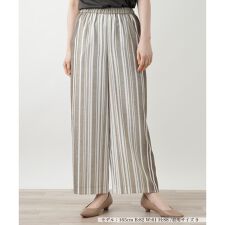 レリアン(Leilian)のストライプワイドパンツ
