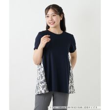 ペイズリー柄切替カットソー