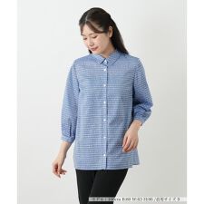 刺繍ボーダーブラウス