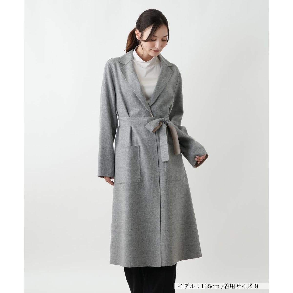 リバーシブルロングコート【LORO PIANA】 | レリアン(Leilian