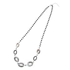 オニキス淡水パールロングネックレス