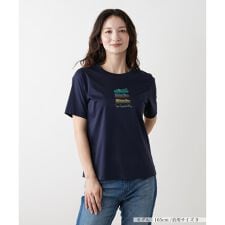 刺繍クルーネックTシャツ