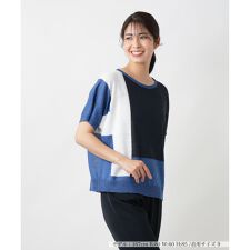 カラーブロックニット【HAND】