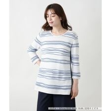 異素材切替ニット【CINZIA CALDI】