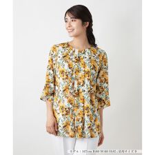 ボタニカル柄チュニックブラウス