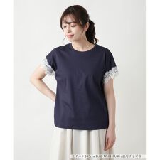 レース切替カットソー