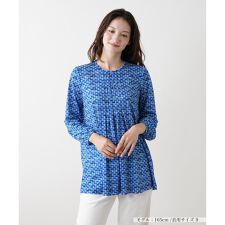 プリントチュニックブラウス【ROCHAS Premiere】