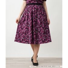 フラワー柄フレアスカート