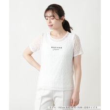 ロゴレースカットソー【ROCHAS Premiere】