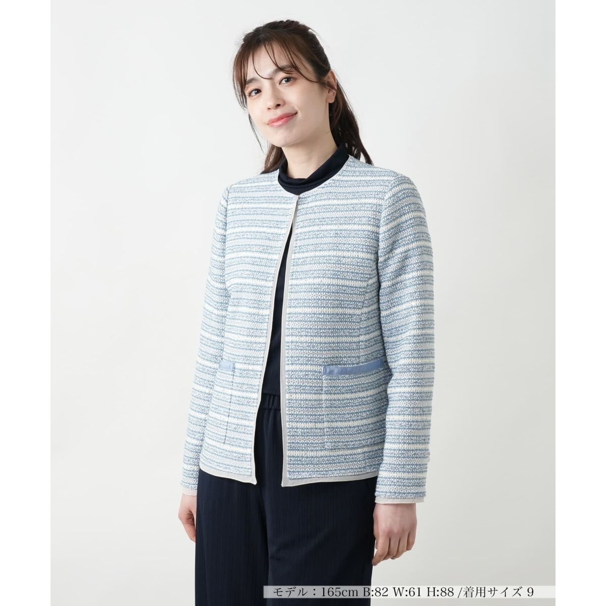 DANTON × Ray BEAMS ／ 別注 モッサ ノーカラー ダウン