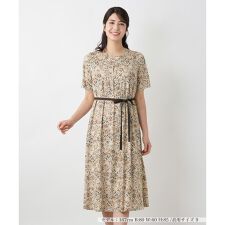 プリントフレアワンピース【ROCHAS Premiere】