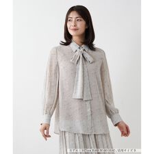 【店舗人気】ドットボウタイブラウス