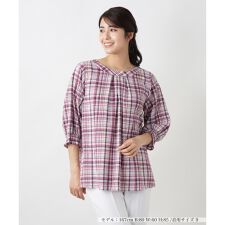 チェックブラウス【MUSE BY ROCHAS Premiere】