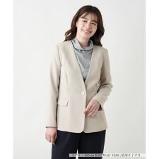 ノーカラーVネックジャケット