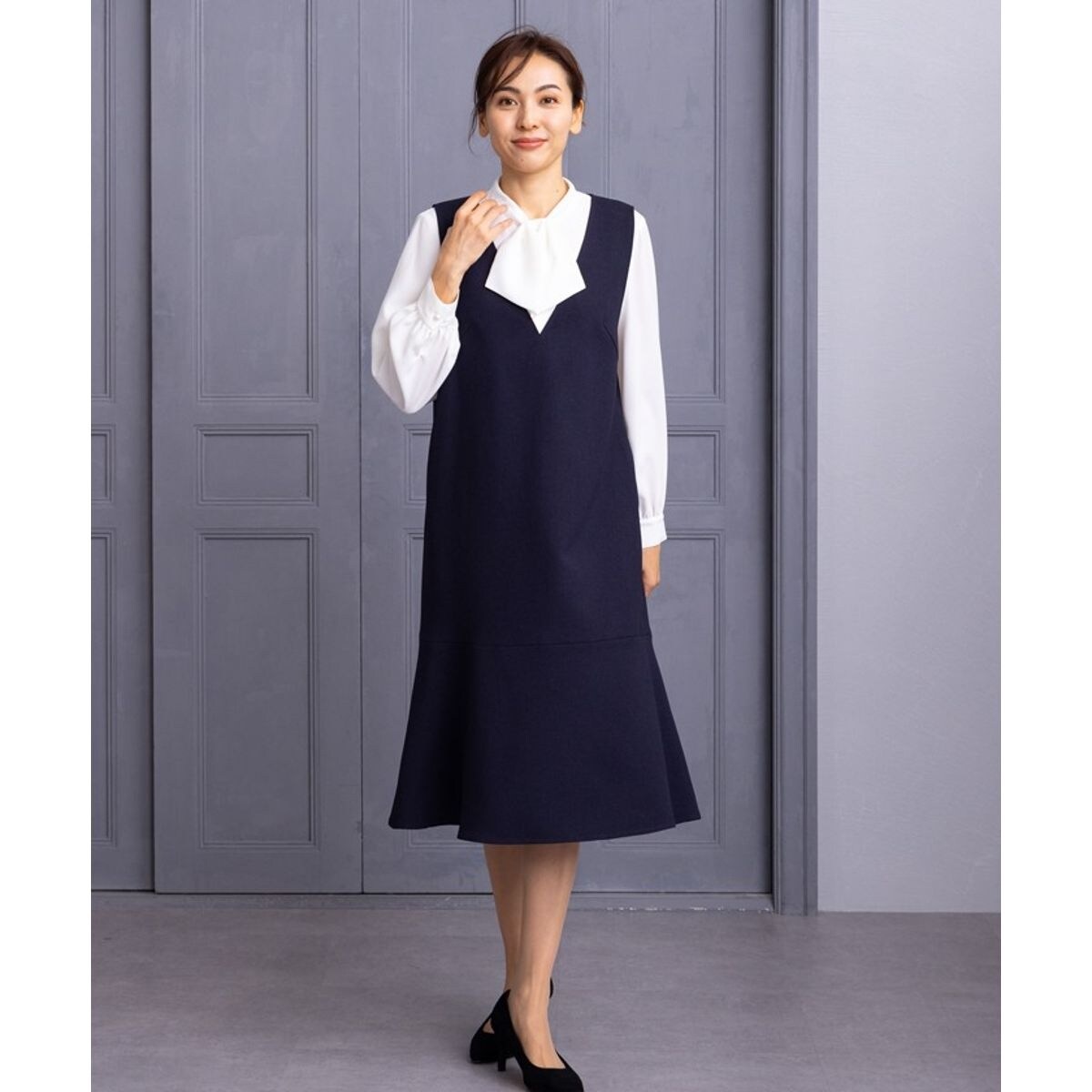 チェーンプリントスカート≪洗濯機で洗える≫ | ビアッジョブルー