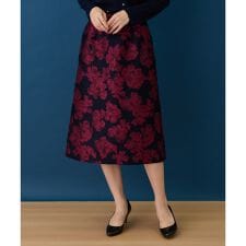 Aラインジャカードスカート