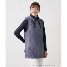 総柄フーデッドベスト