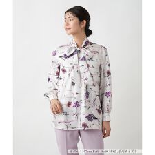 プリントボウタイブラウス【ROCHAS Premiere】