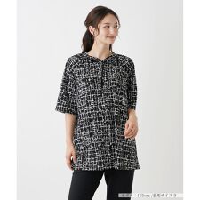 洗える総柄ブラウス