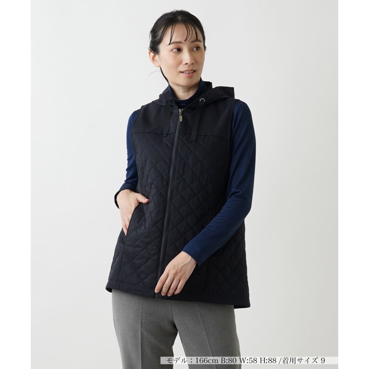 AMOMENTO / アモーメント】WOOL PANELED CROP VEST AM24FWW0
