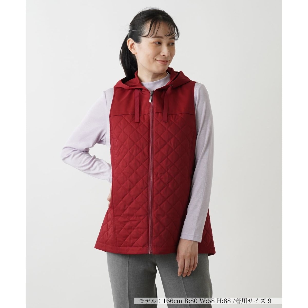 AMOMENTO / アモーメント】WOOL PANELED CROP VEST AM24FWW0