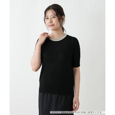 配色クルーネックニット【BOURGE】