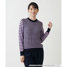 ボーダークルーネックニット