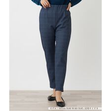レリアン(Leilian)の裏起毛チェックパンツ