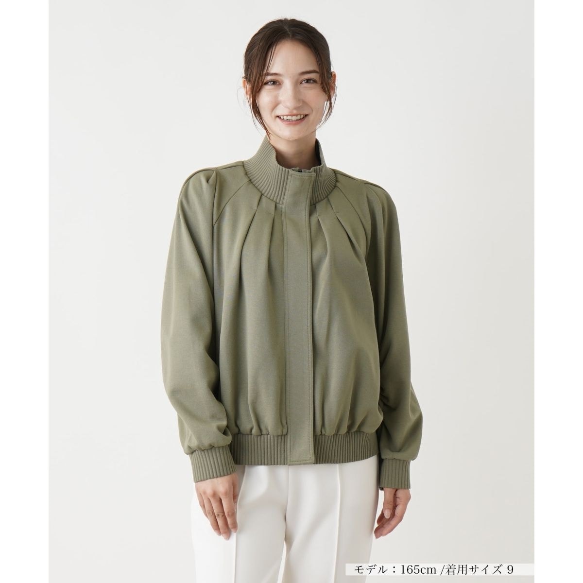 レースフード付きジップジャケット | レリアン(Leilian