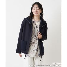 ニット切替比翼ジャケット