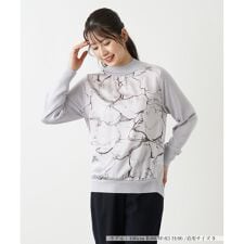 異素材切替ハイネックプルオーバー