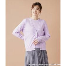 リブVネックカーディガン