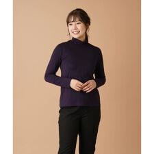 レリアン(Leilian)のナローボーダーハイネックカットソー