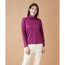 レリアン(Leilian)のストレッチシルクハイネックカットソー