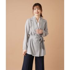 ベルテッドロングジャケット【ROCHAS Premiere】