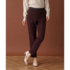【あったか素材】洗えるスリムテーパードパンツ
