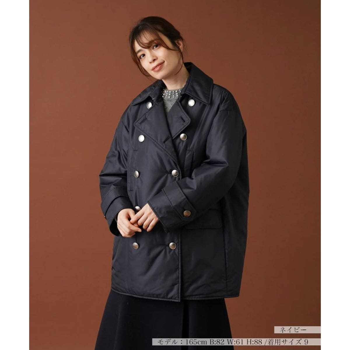 レースフード付きジップジャケット | レリアン(Leilian