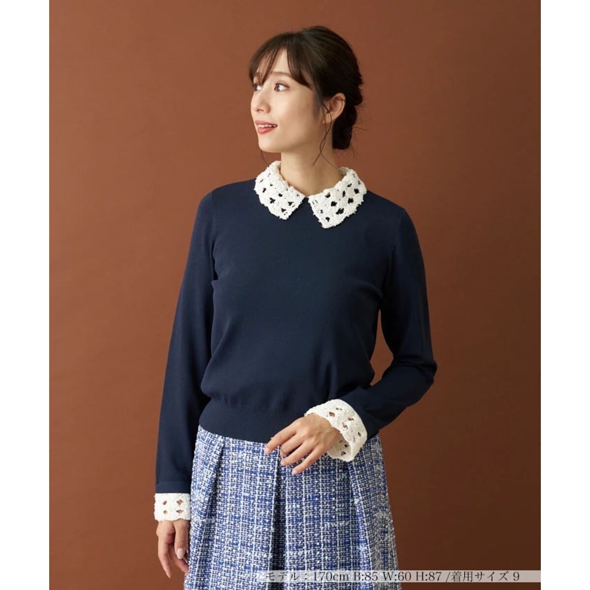 クロッシェ編み切替ニット | レリアン(Leilian) | マルイウェブチャネル