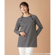 レリアン(Leilian)のラメボーダーラグランカットソー【MUSE BY ROCHAS Premiere】