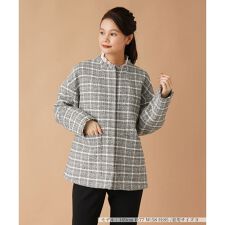レリアン(Leilian)のチェックノーカラージャケット【my perfect wardrobe】