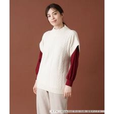 ハイネックニットベスト【MUSE BY ROCHAS Premiere】