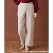 【あったか素材】セミワイドウエストゴムパンツ