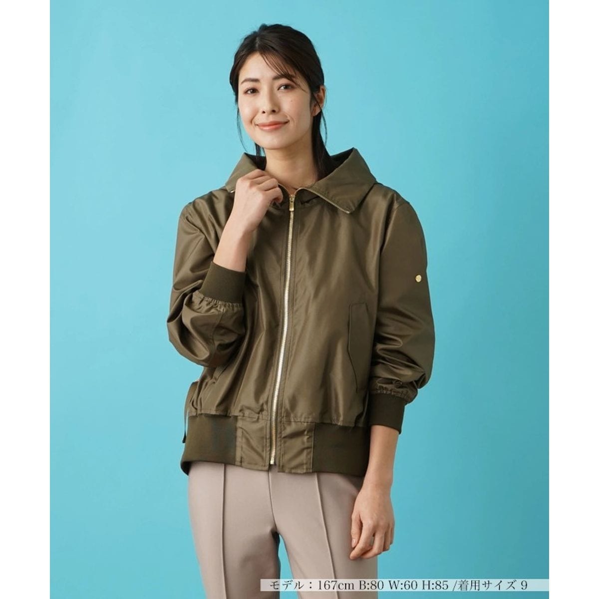 フード付きジップアップブルゾン | レリアン(Leilian) | マルイ